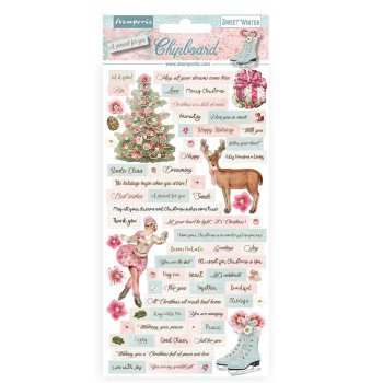 Чіпборд Stamperia Sweet Winter 15*30см