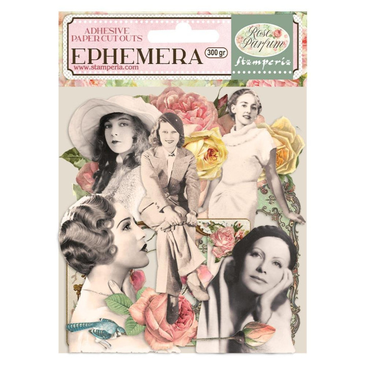 Висічки Stamperia Rose Parfum Frames & Ladies Cardstock Ephemera Adhesive Paper Cut Outs