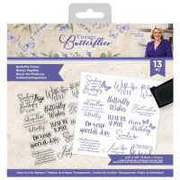 Штампи Crafter's Companion Sara Davies Vintage Butterflies Clear Acrylic Stamp Butterfly Kisses