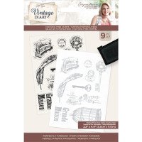 Штампи Crafter's Companion Sara Signature Vintage Diary Clear Stamps Perfectly Parisian