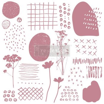 Штампи Prima Abstract Scribbles 30*30см