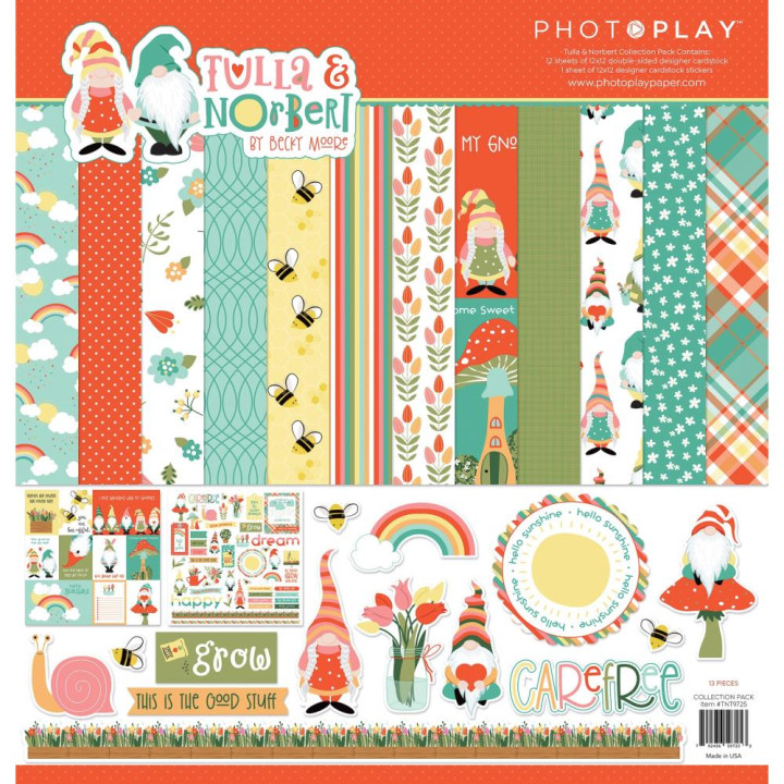 Набір паперу 30*30см PhotoPlay Tulla&Norbert 12/Pkg