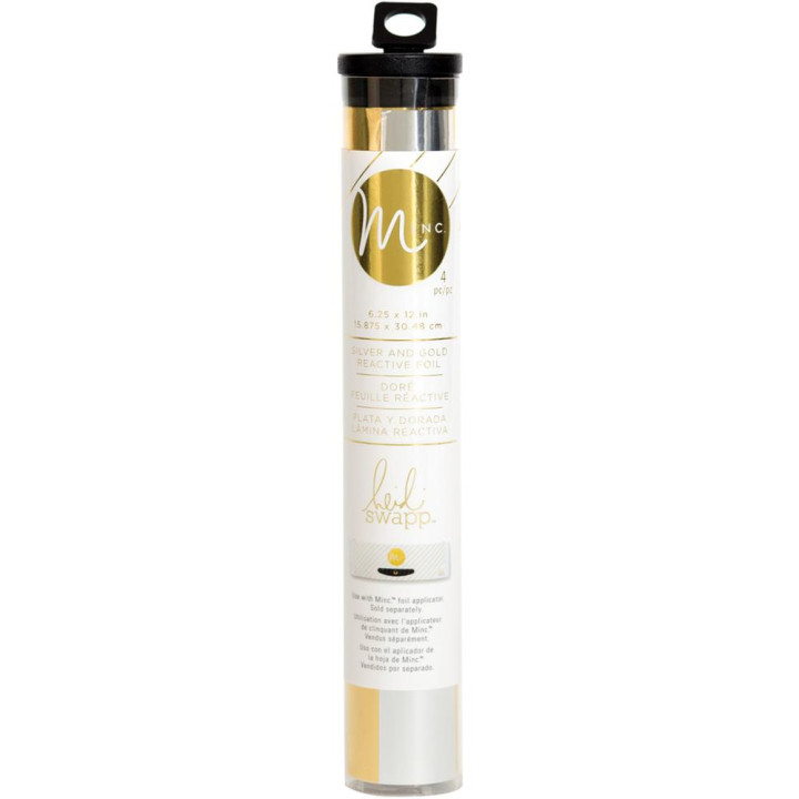 Фольга Heidi Swapp Minc Reactive Foil Combo Pack Silver & Gold 15.9*30.5см 4/Pkg