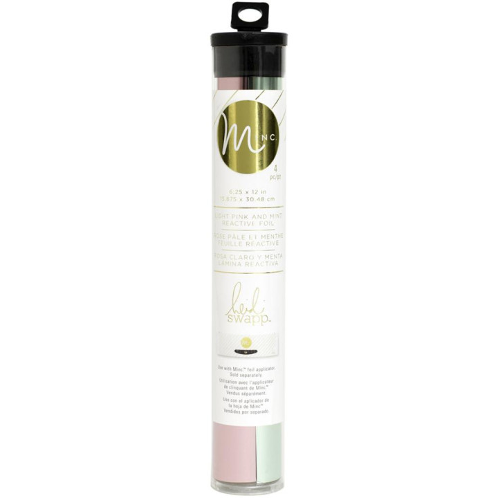 Фольга Heidi Swapp Minc Reactive Foil Combo Pack Mint & Light Pink 159*305мм 4/Pkg