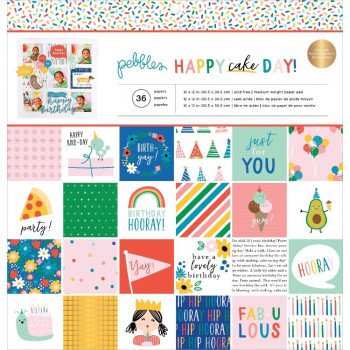 Набір паперу 30*30см Pebbles Happy Cake Day 36/Pkg