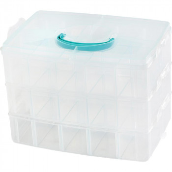 Бокс We R Memory Keepers 3-Tier Snap Box Translucent Plastic Storage