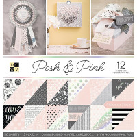 Набір паперу 30*30см DCWV Posh & Pink 36/Pkg