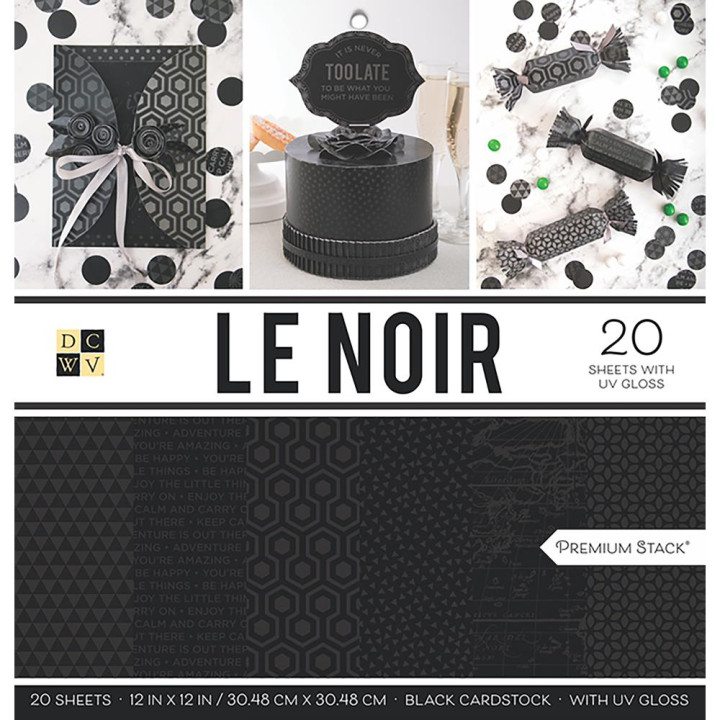 Набір паперу 30*30см DCWV Le Noir 20/Pkg