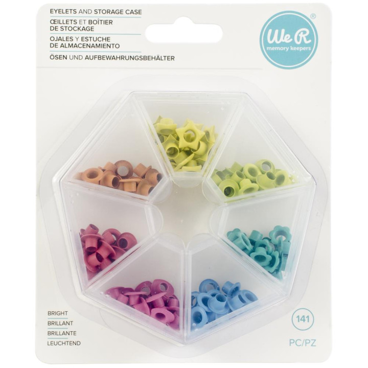 Люверси We R Memory Keepers Eyelets W/Storage Case Bright 140/Pkg